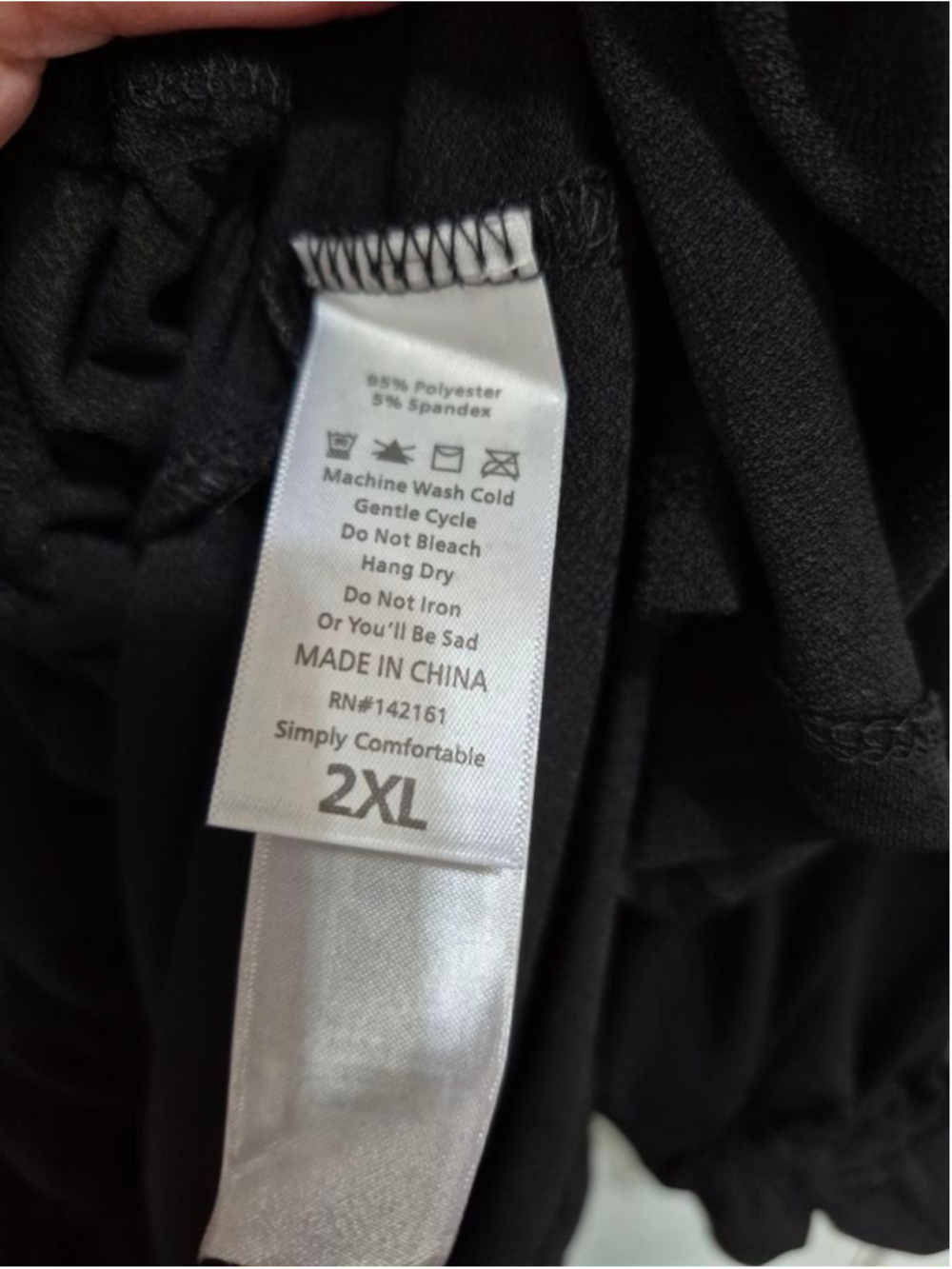 Women's LuLaRoe Annabelle Black Long Sleeve Tiered Dress 2X - Picture 6 of 8